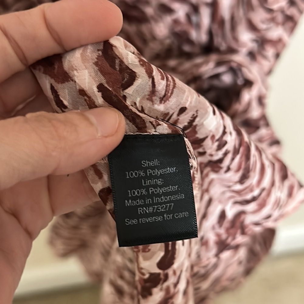 Simply Vera Vera Wang Pink and Brown Dress - Picture 7 of 7